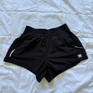 Vuori Women's Black Athletic Shorts with Zip Pockets